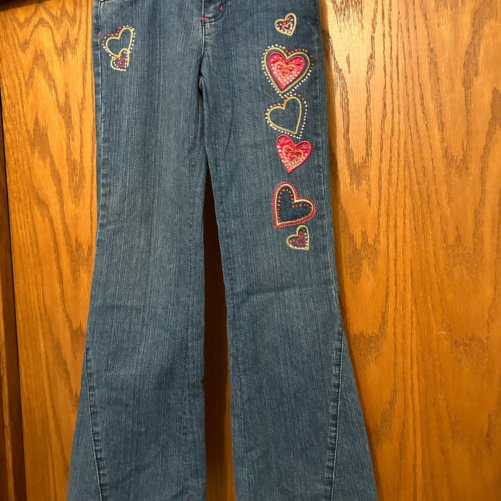 Arizona Jean Company Blue and Red Jeans Classic Denim Bottoms